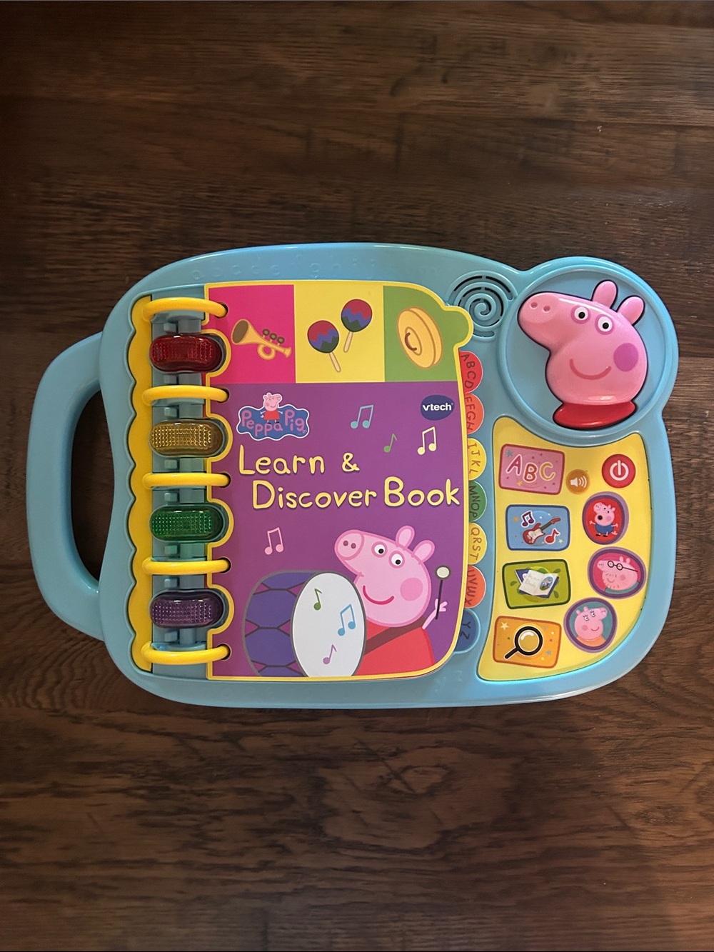 VTech Peppa Pig Learn & Discover Book - Light Blue Interactive Toddler Toy